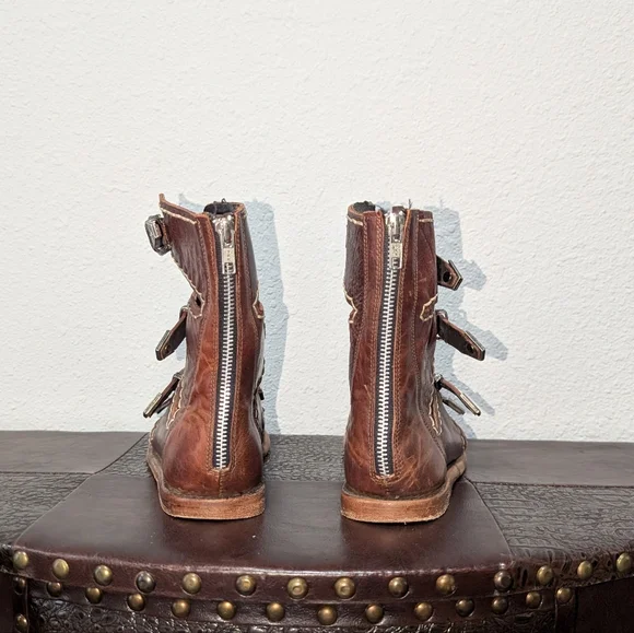 FreeBird CLEOPATRA Distressed Brown Sandals in size 8 - Picture 14 of 16